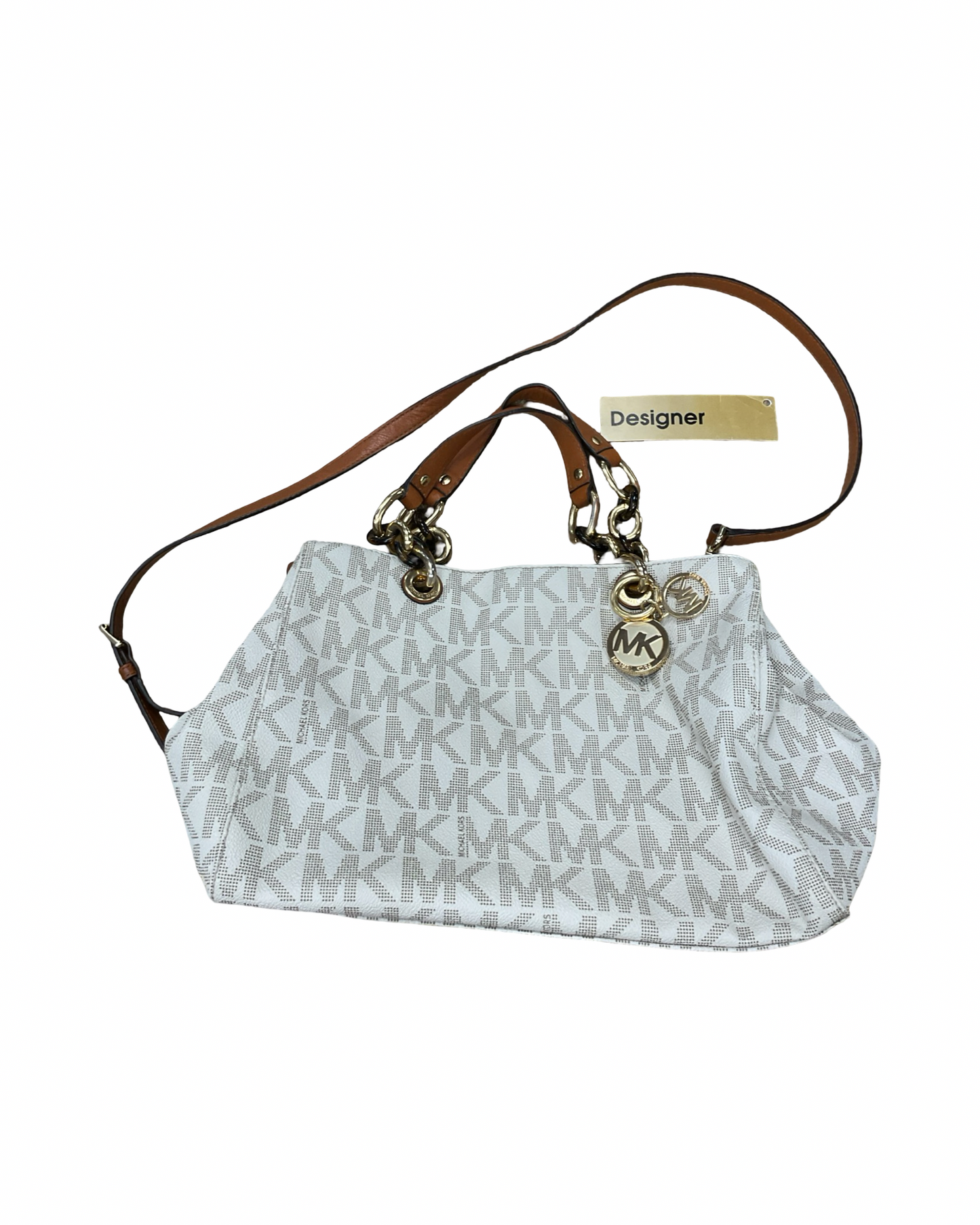 Handbag Designer By Michael Kors In Cream, Size:Medium