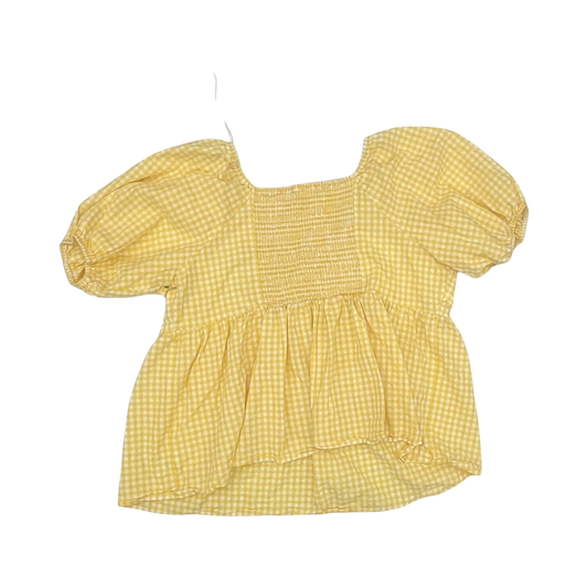 Blouse Ss By Terra & Sky In White & Yellow, Size:3X