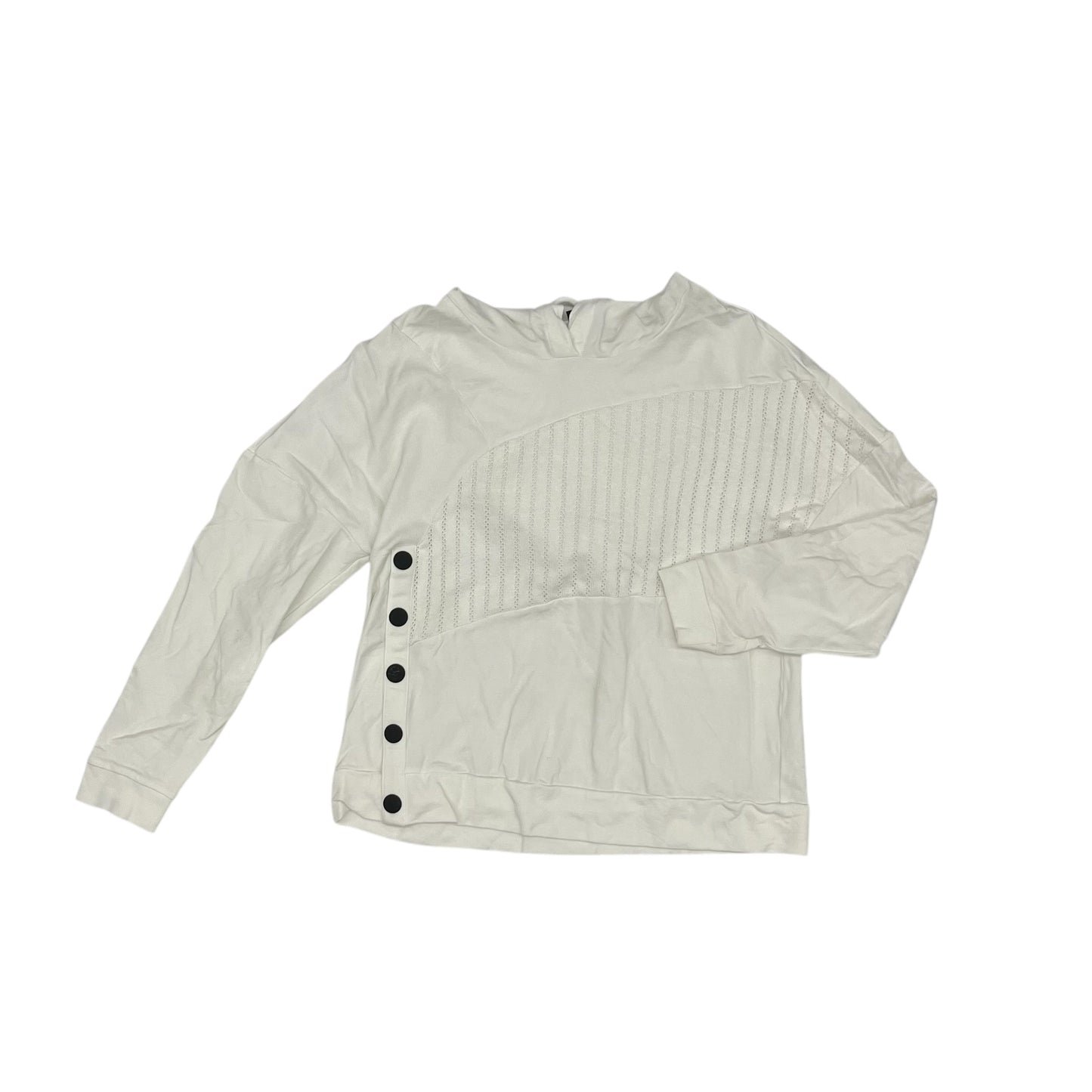 Sweatshirt Hoodie By Cabi In White, Size:M