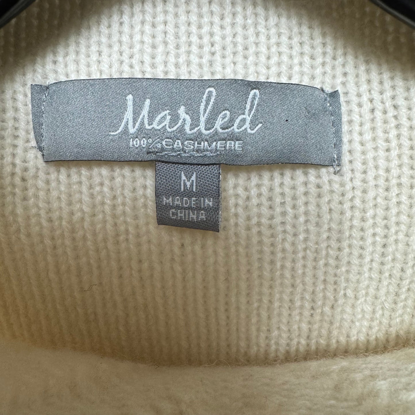 Sweater Cashmere By Marled In Cream, Size: M