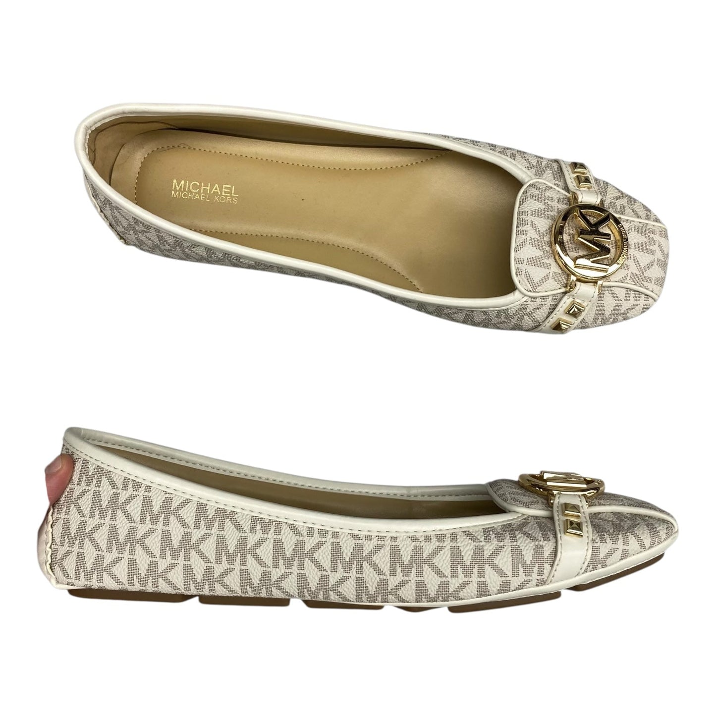 Shoes Designer By Michael Kors In Cream, Size:11