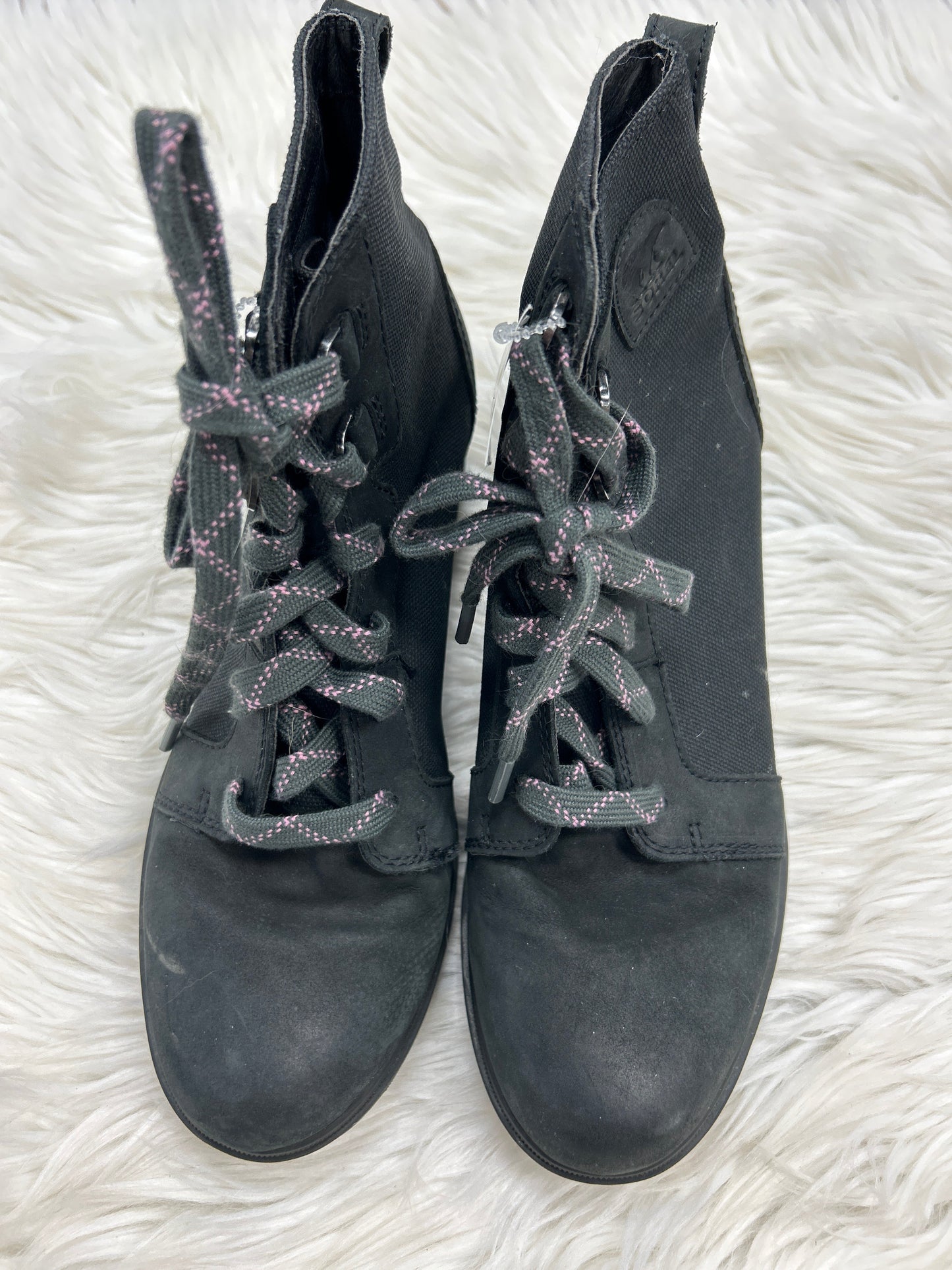 Boots Ankle Flats By Sorel In Black, Size:9