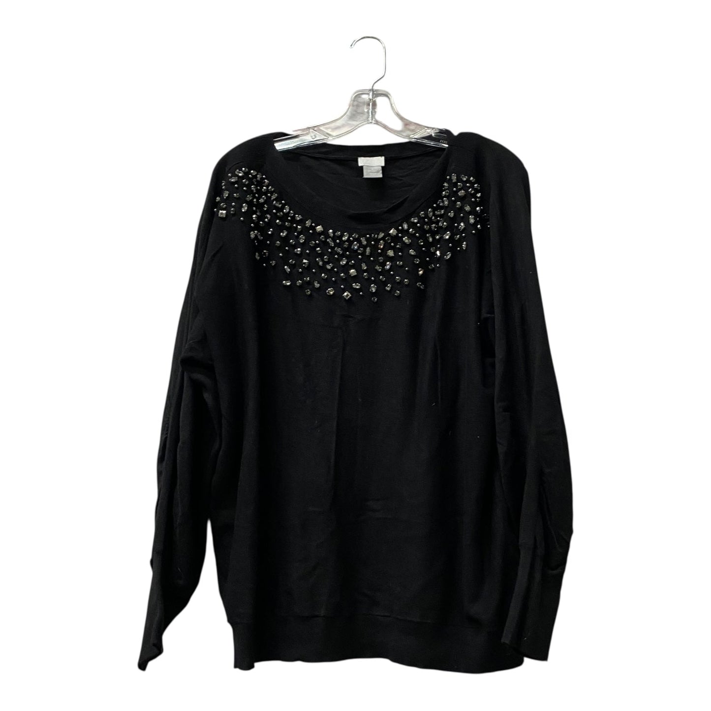 Sweater By Chicos In Black, Size:L