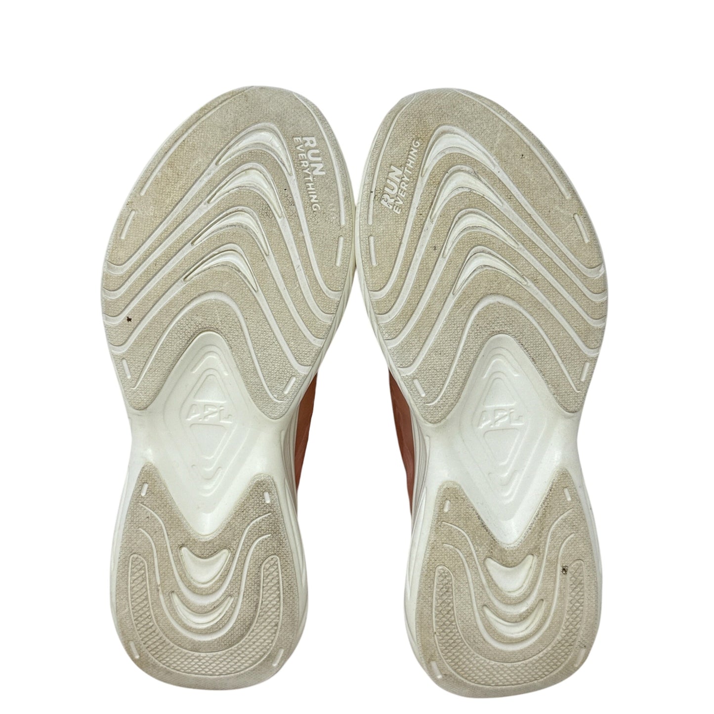 Streamline Running Shoes Designer By APL In Orange & White, Size: 7