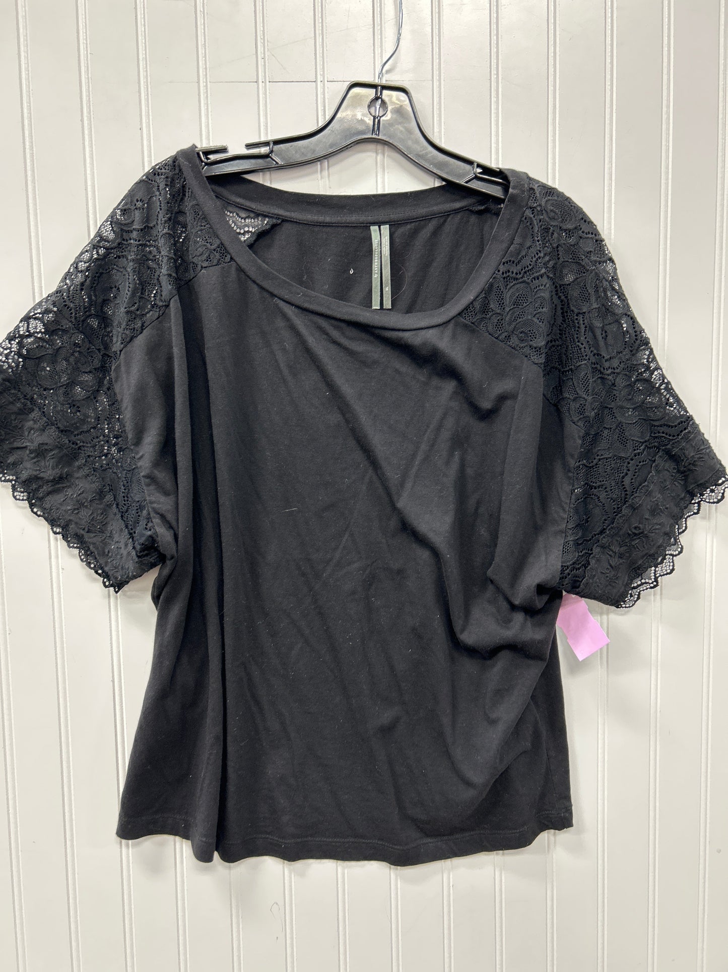 Top Ss By Anthropologie In Black, Size:Xl