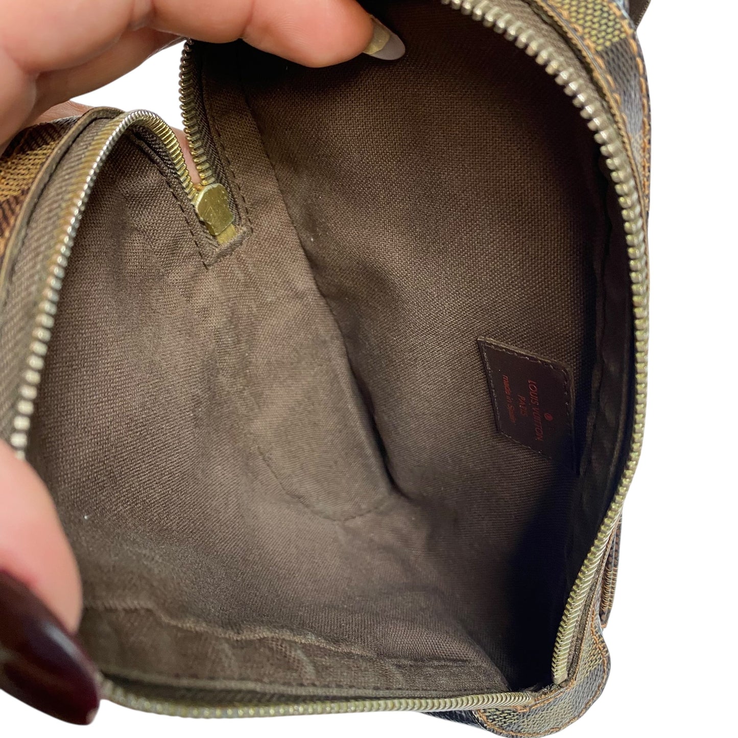 Belt Bag Luxury Designer By Louis Vuitton In Brown, Size:Small