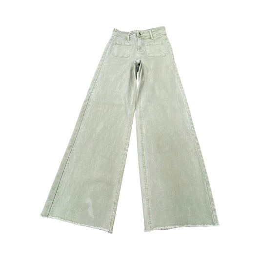 Jeans Wide Leg By Oat In Green, Size:2
