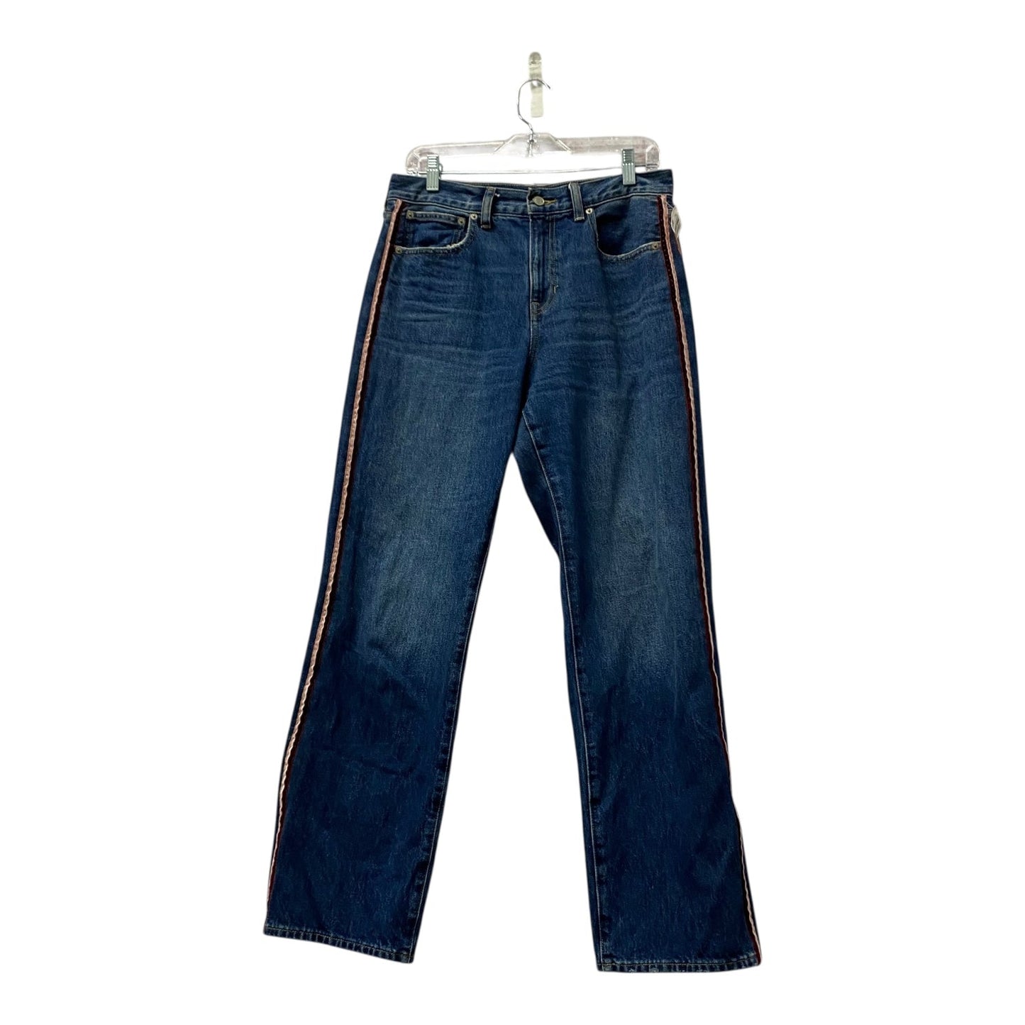 Jeans Straight By J. Crew In Blue Denim, Size:4