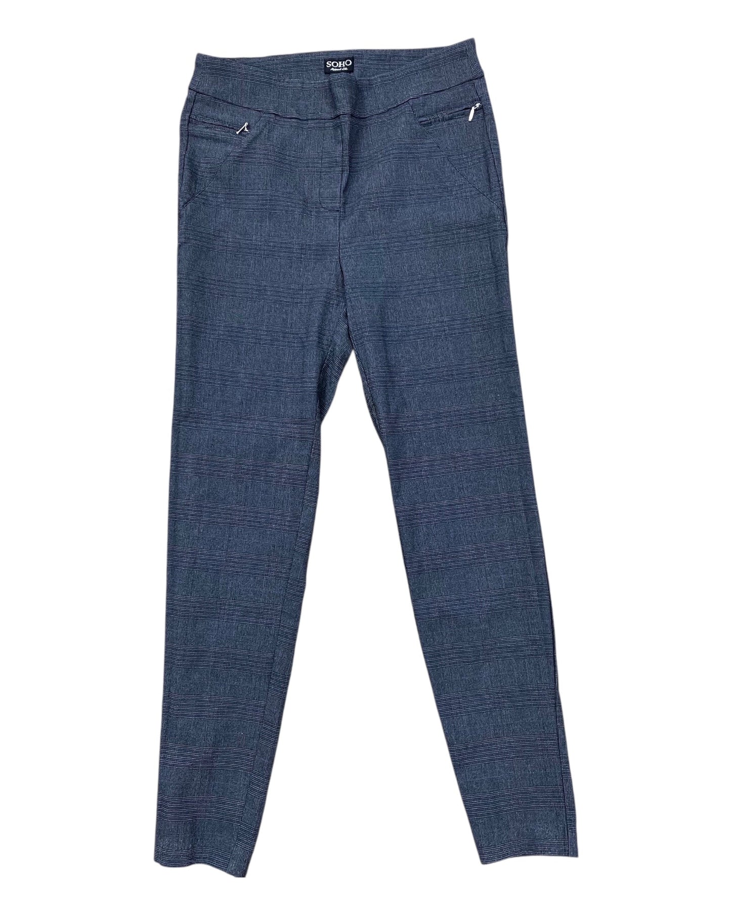 Pants Dress By Soho Apparel In Blue & Grey, Size:L
