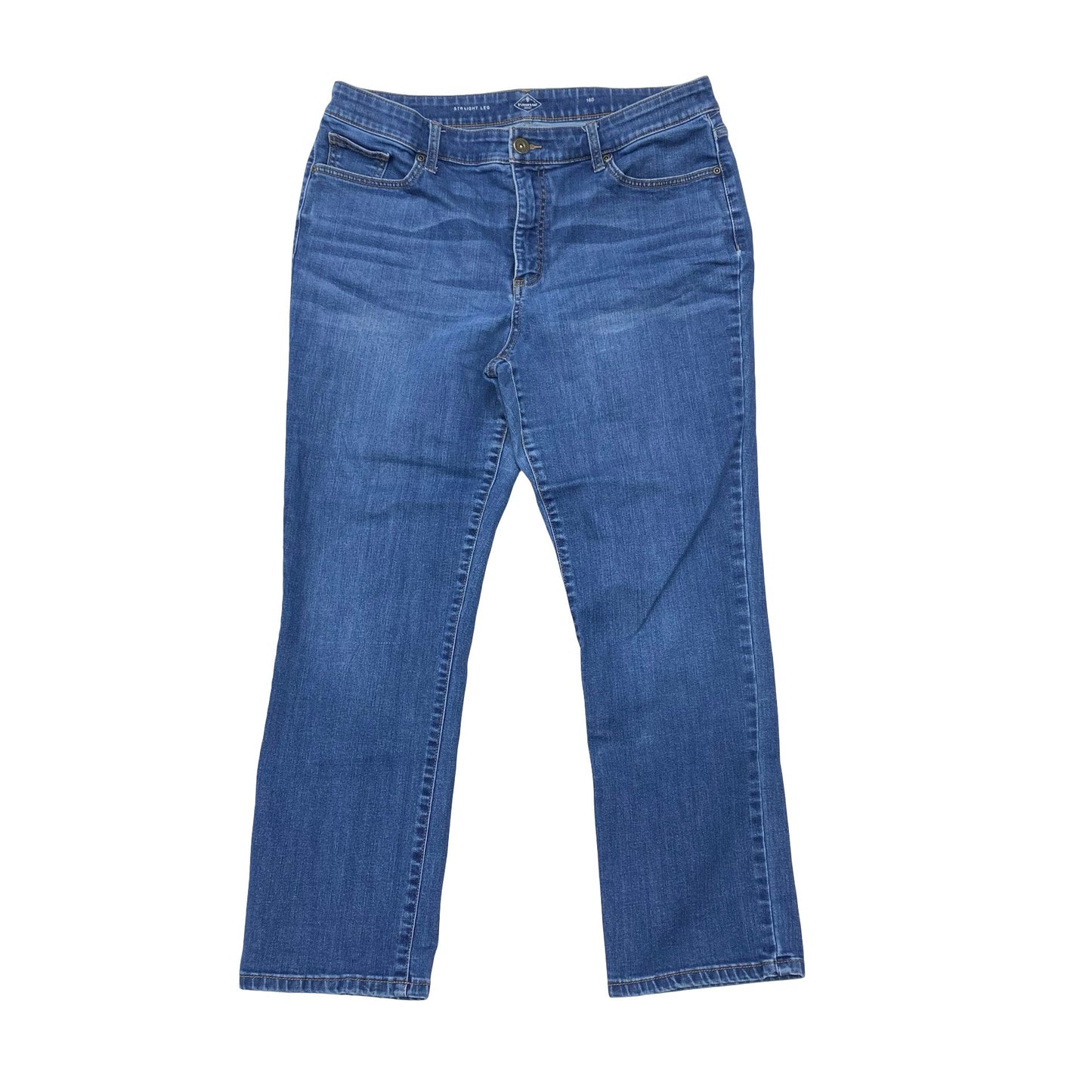 Jeans Straight By St Johns Bay In Blue Denim, Size:16