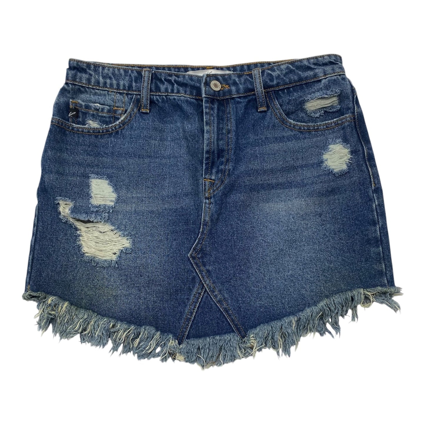 Skirt Midi By Kancan In Blue Denim, Size:M