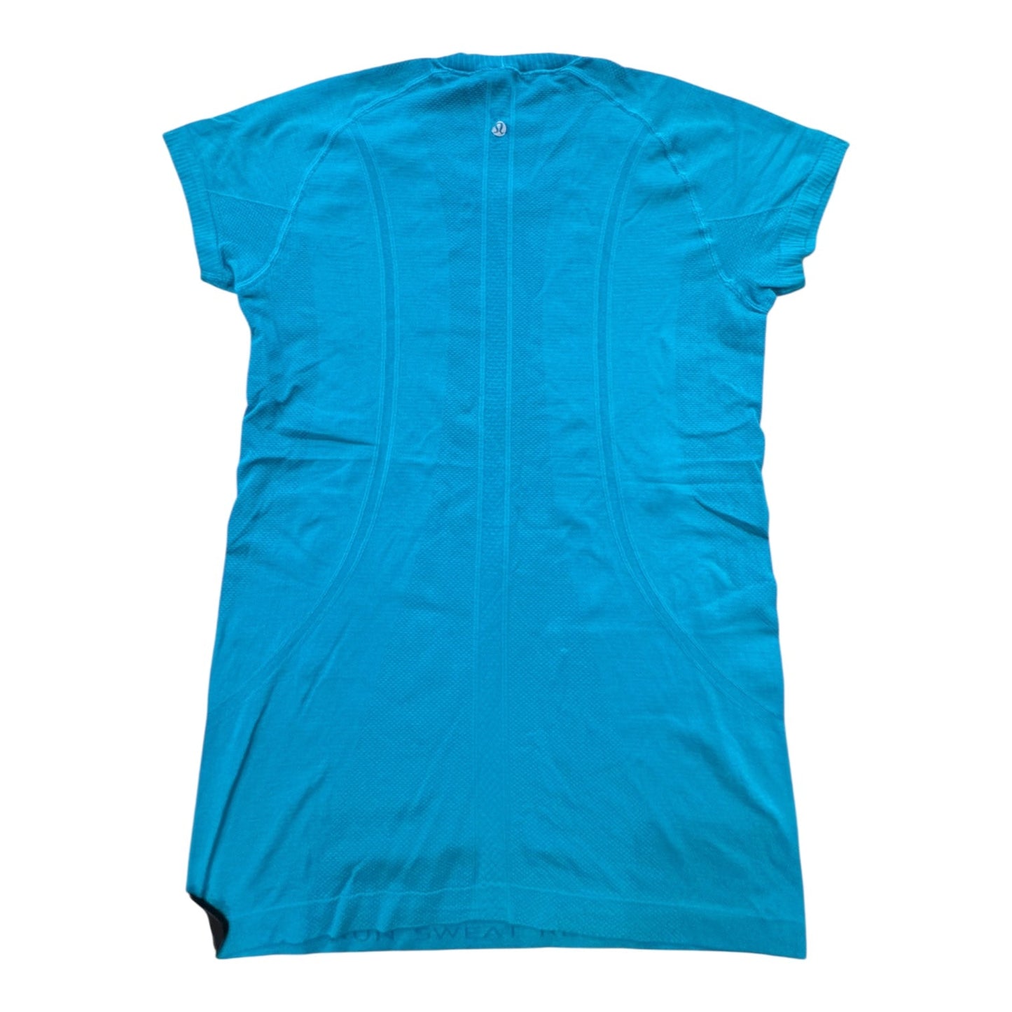 Athletic Top Ss Designer By Lululemon In Blue, Size:10