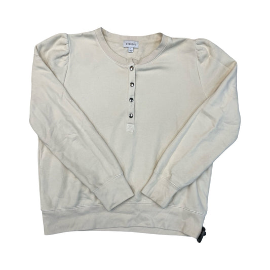 Top Ls By Evereve In Cream, Size:L