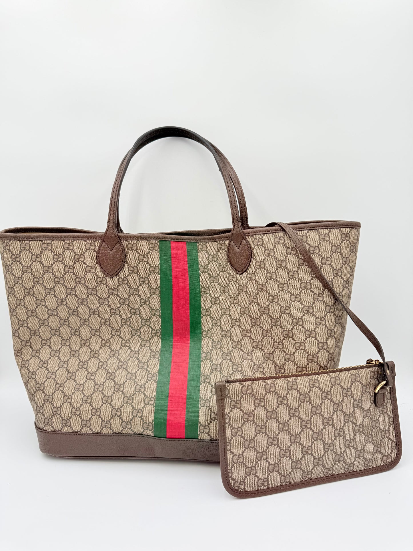 Handbag Luxury Designer By Gucci In Beige, Size:Large