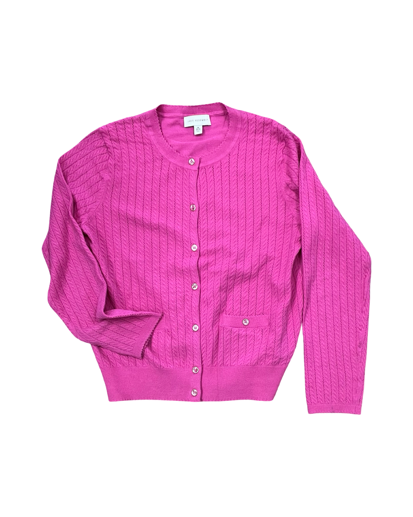 Sweater Cardigan By Free Assembly In Pink, Size:M
