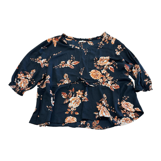 Top Ls By Maurices In Blue & Orange, Size:3X