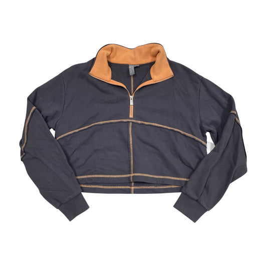 Sweatshirt Collar By Sweaty Betty In Grey & Orange, Size:M