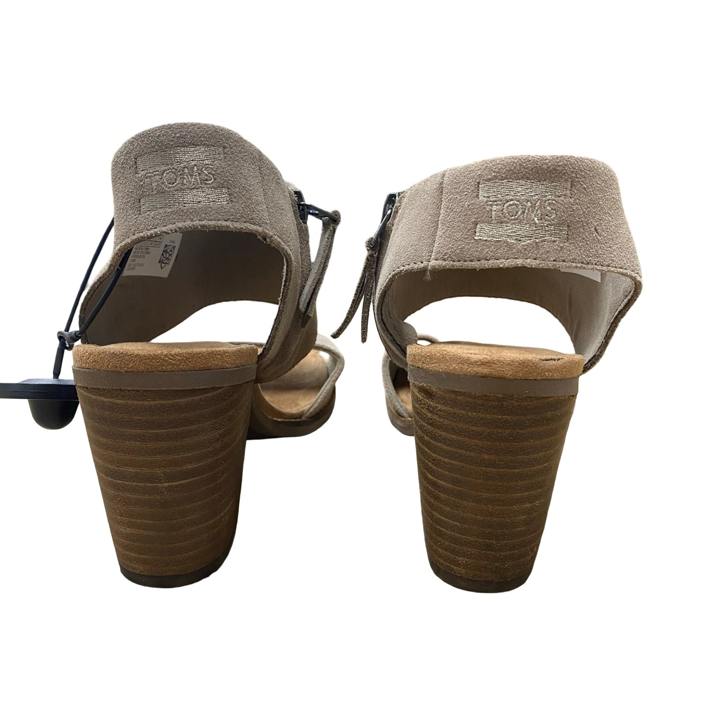 Sandals Heels Block By Toms In Taupe, Size:7.5