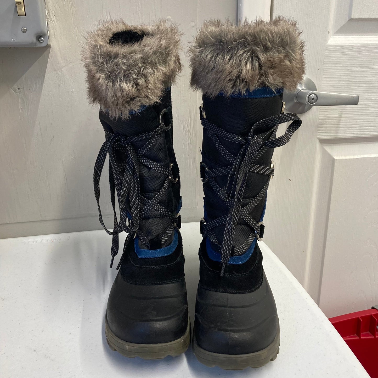 Boots Snow By Bare Traps In Black & Blue, Size:8.5