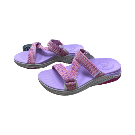 Sandals Flats By Dansko In Pink & Purple, Size:6