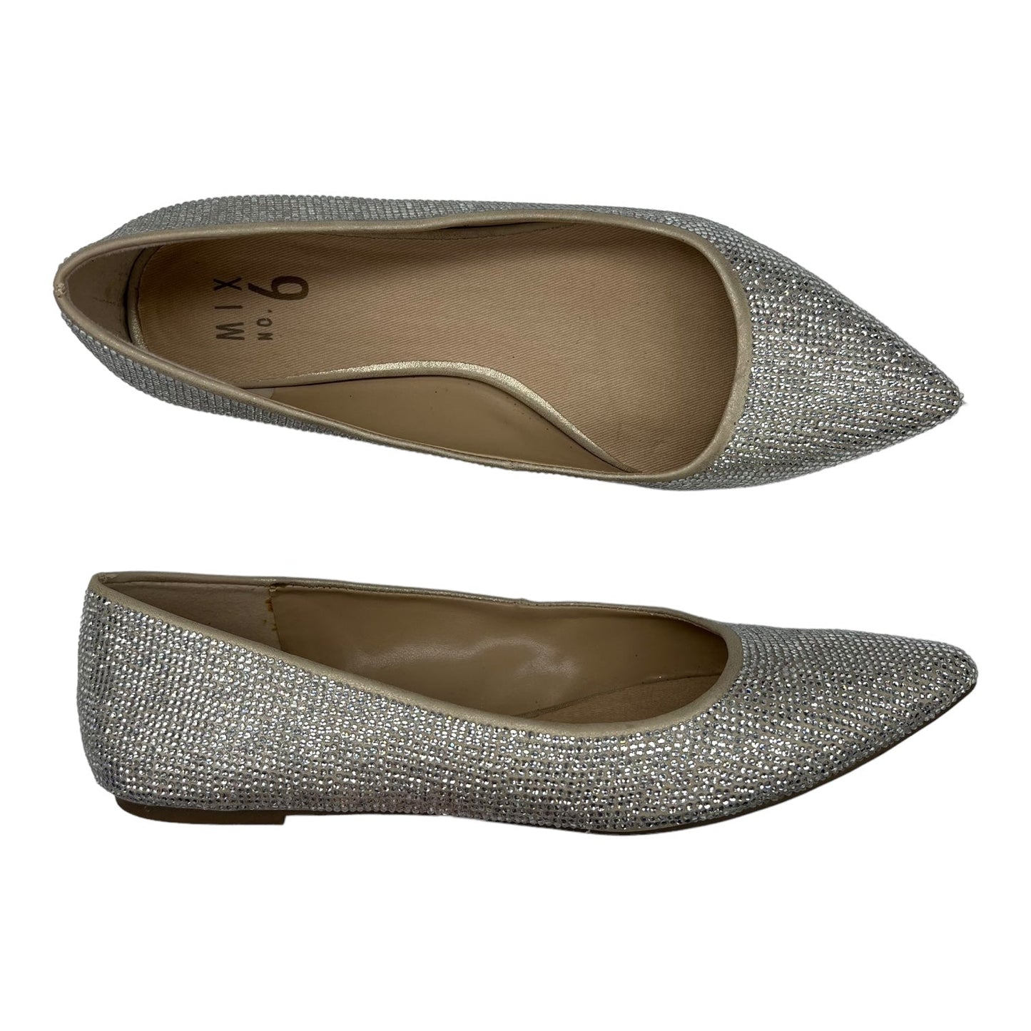 SILVER SHOES FLATS by MIX NO 6 Size:7.5