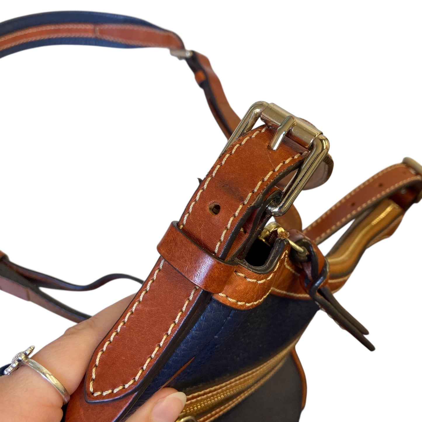 Handbag Designer By Dooney And Bourke In Blue, Size:Medium