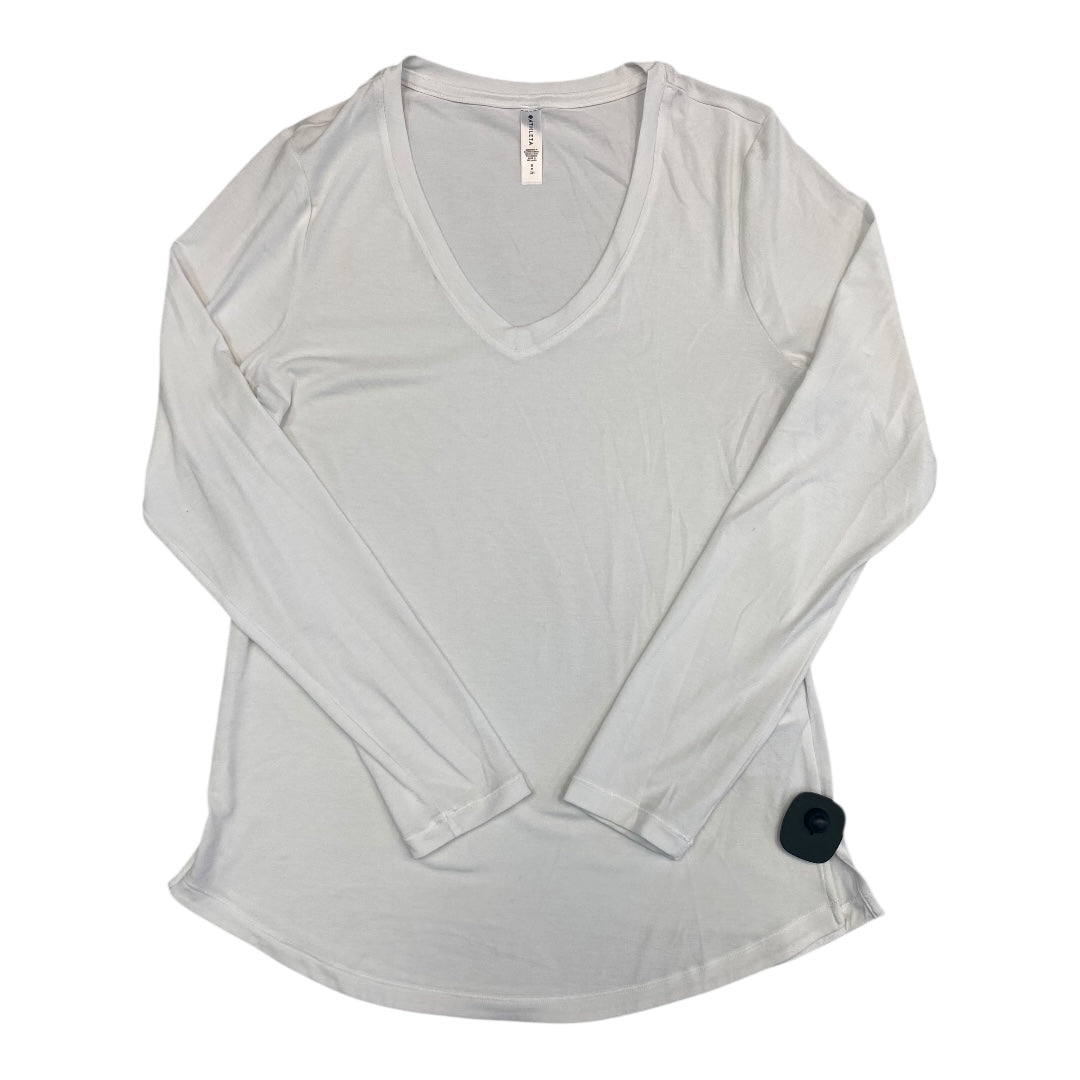 Athletic Top Ls Crewneck By Athleta In White, Size:S