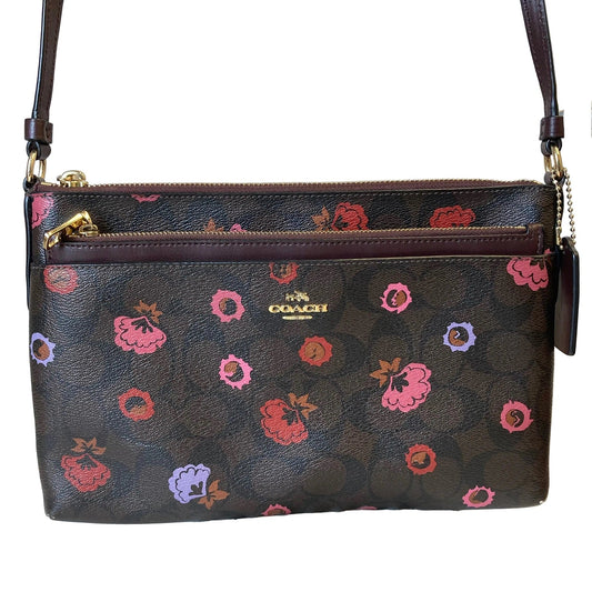 Crossbody Designer By Coach In Brown, Size:Medium