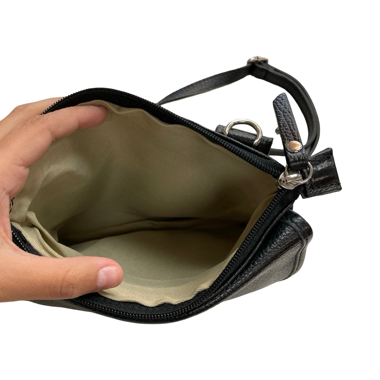 Handbag Leather By Cmc In Black, Size:Small