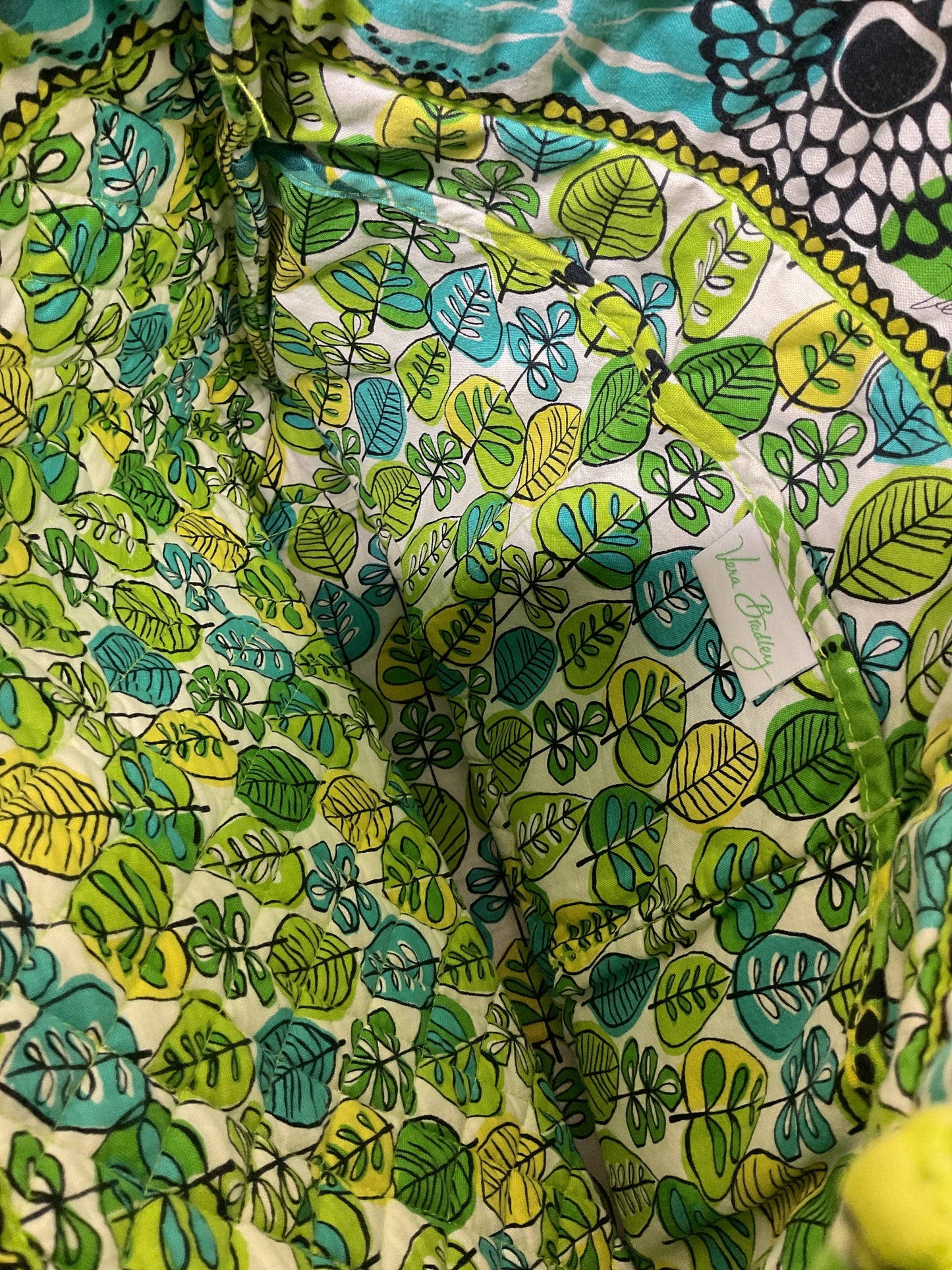 Handbag By Vera Bradley In Blue & Green, Size:Medium