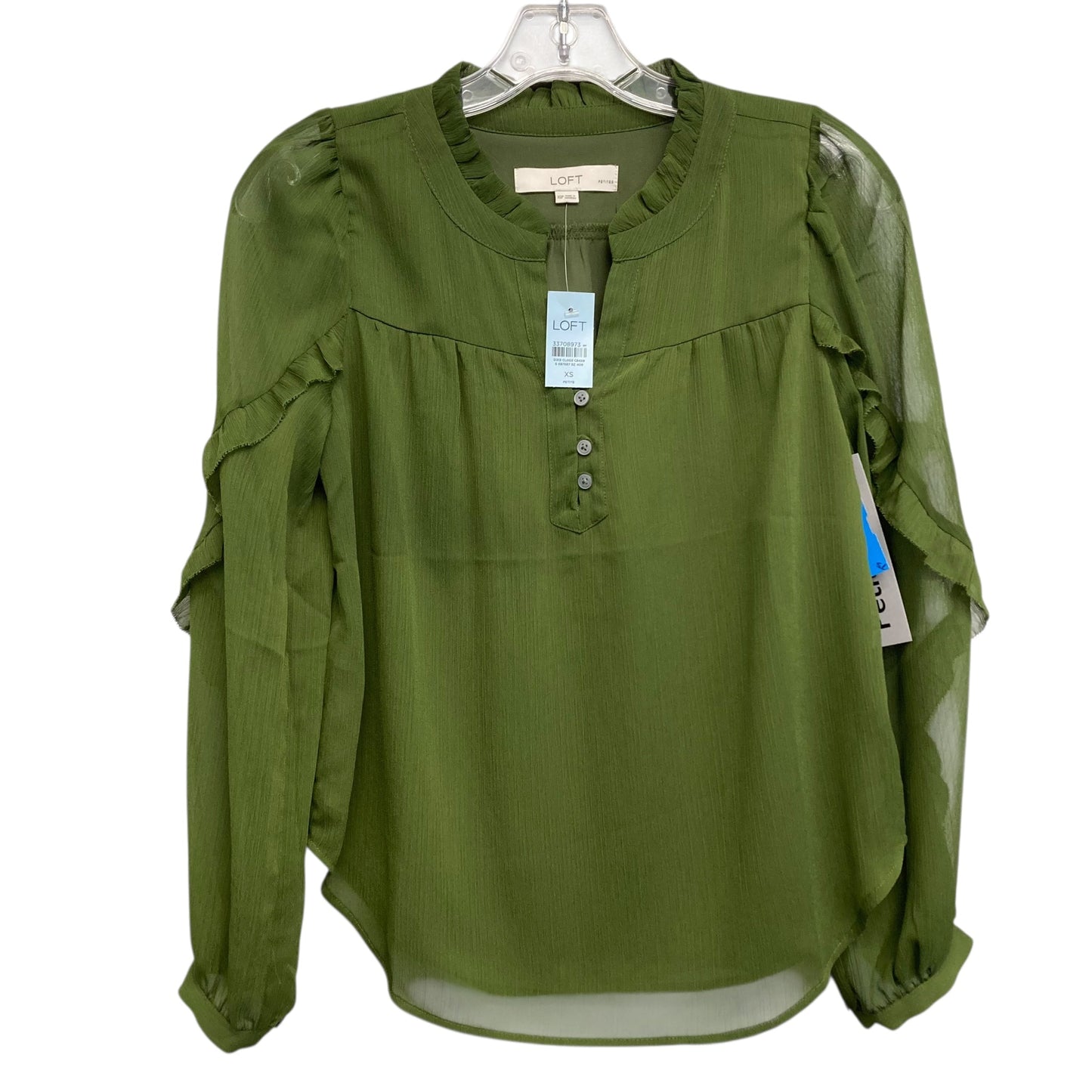 Top Ls By Loft In Green, Size:Xsp