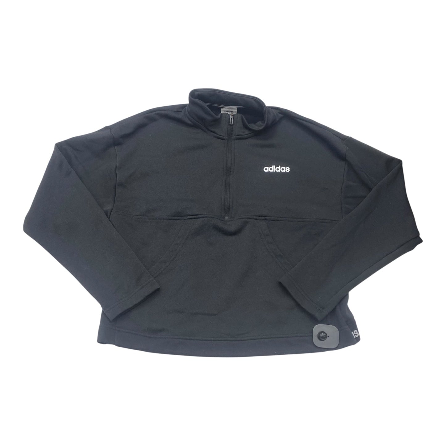 Athletic Top Ls Collar By Adidas In Black, Size:S