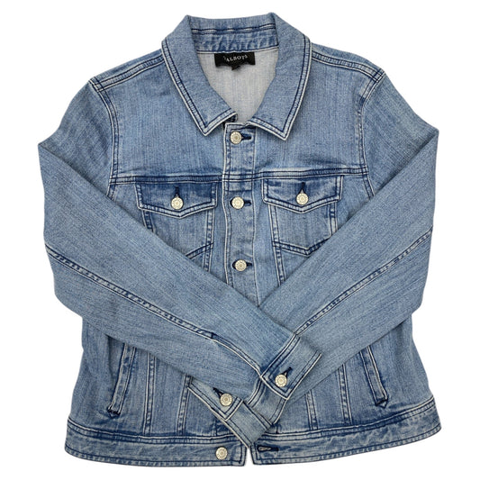 Jacket Denim By Talbots In Blue Denim, Size:M