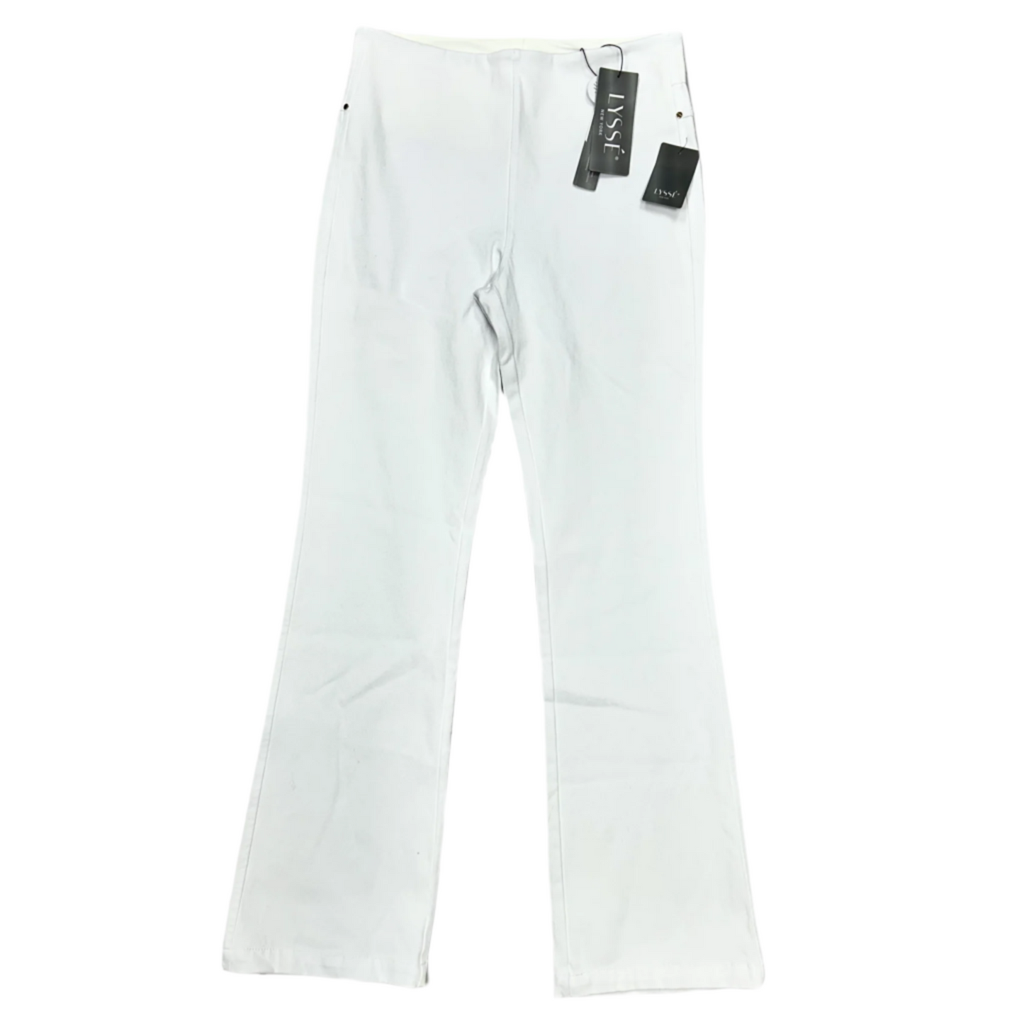 Jeans Flared By Lysse In White Denim, Size: L