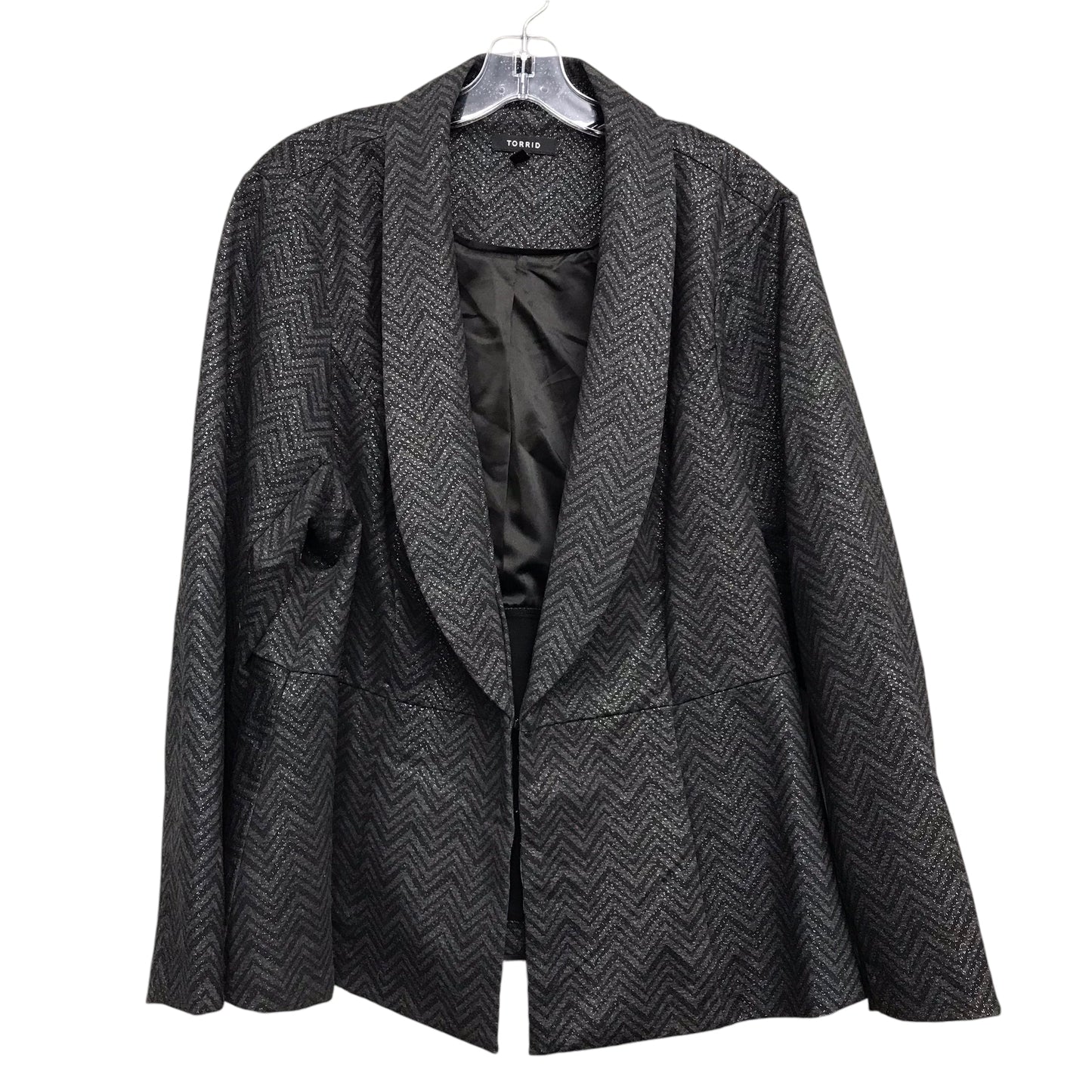 Blazer By Torrid In Black & Grey, Size:3X