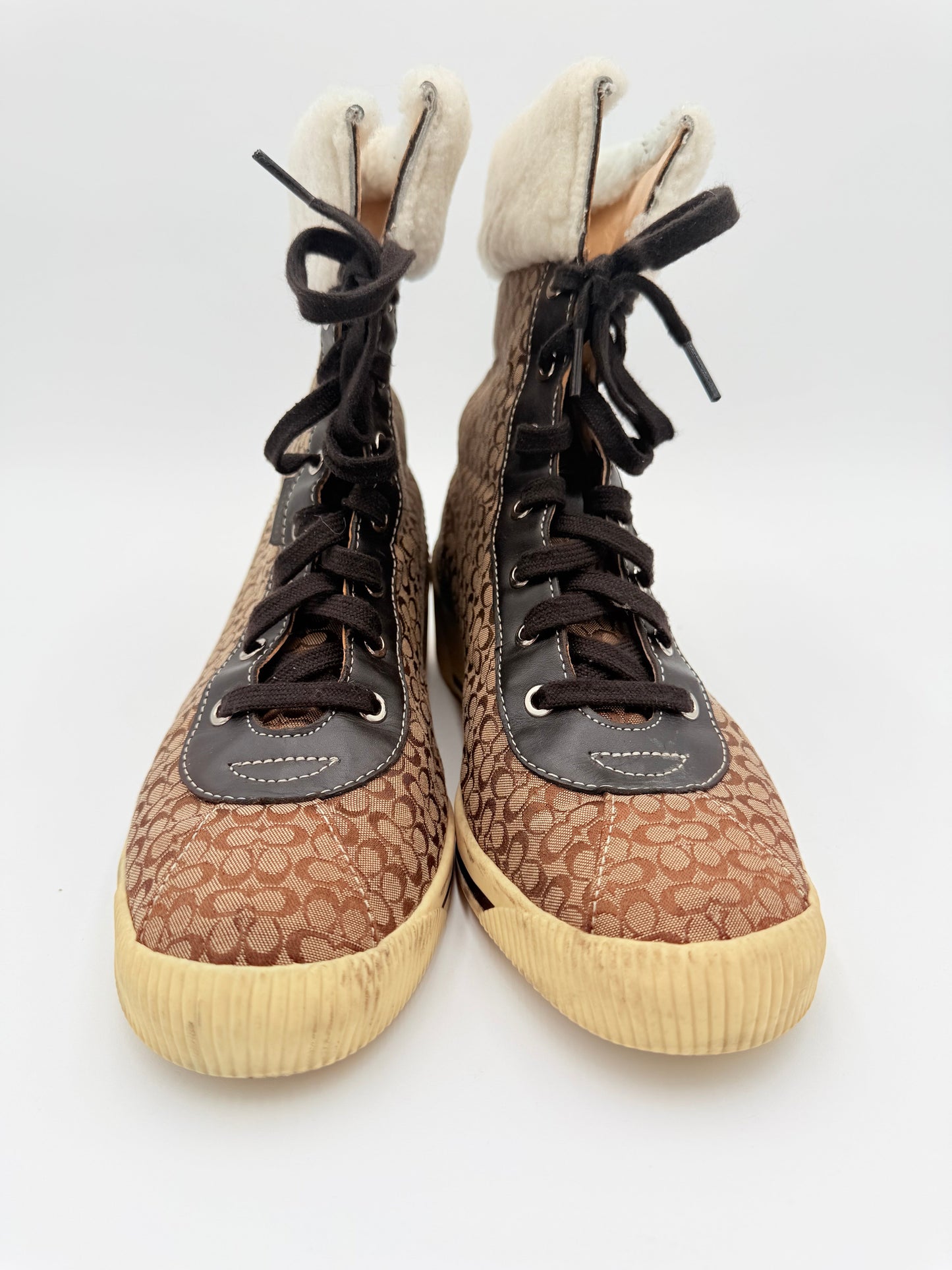Boots Designer By Coach In Multi, Size:9.5