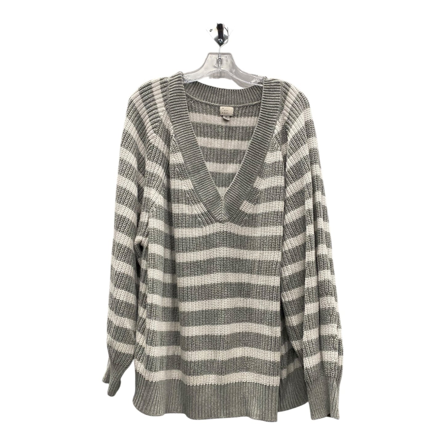 Sweater By A New Day In Grey & White, Size:4X