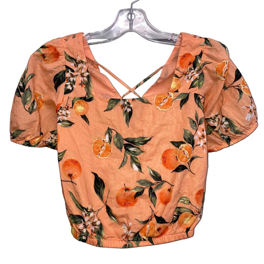 Top Ss By Loft In Orange, Size:Xs