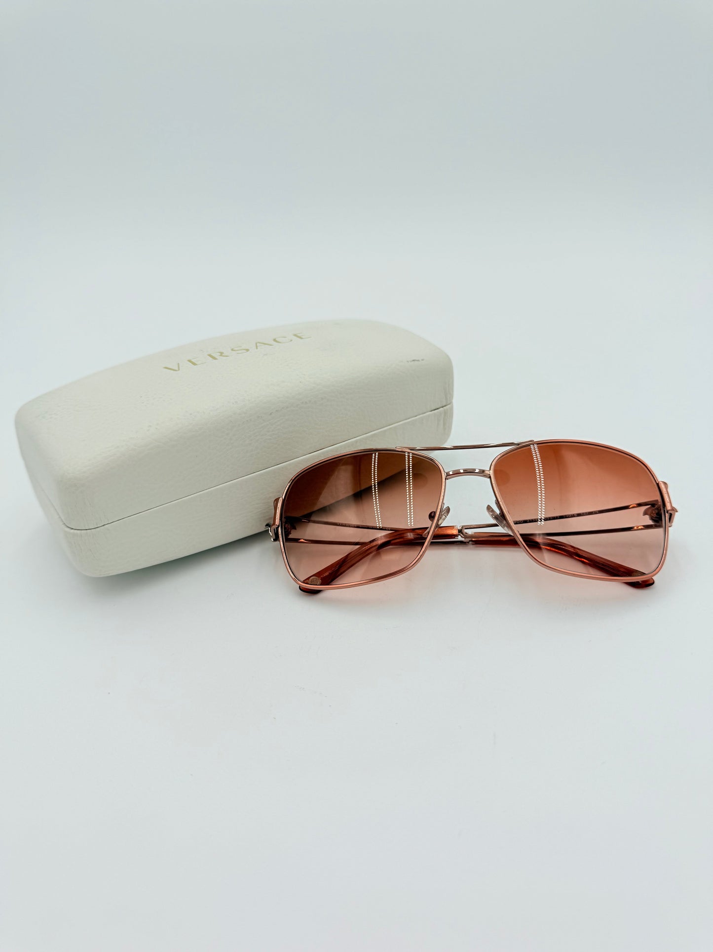 Sunglasses Luxury Designer By Versace In Brown