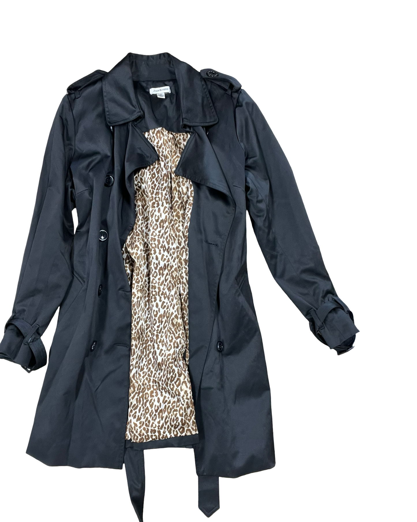 Coat Trench Coat By Joan Rivers In Black, Size:S