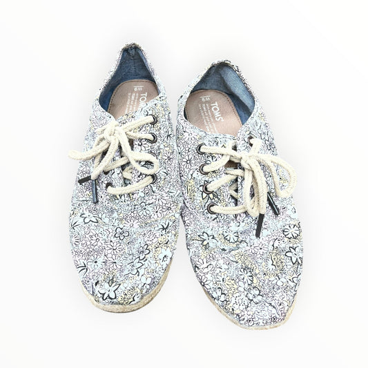 Shoes Flats By Toms In Pink & Yellow, Size:9