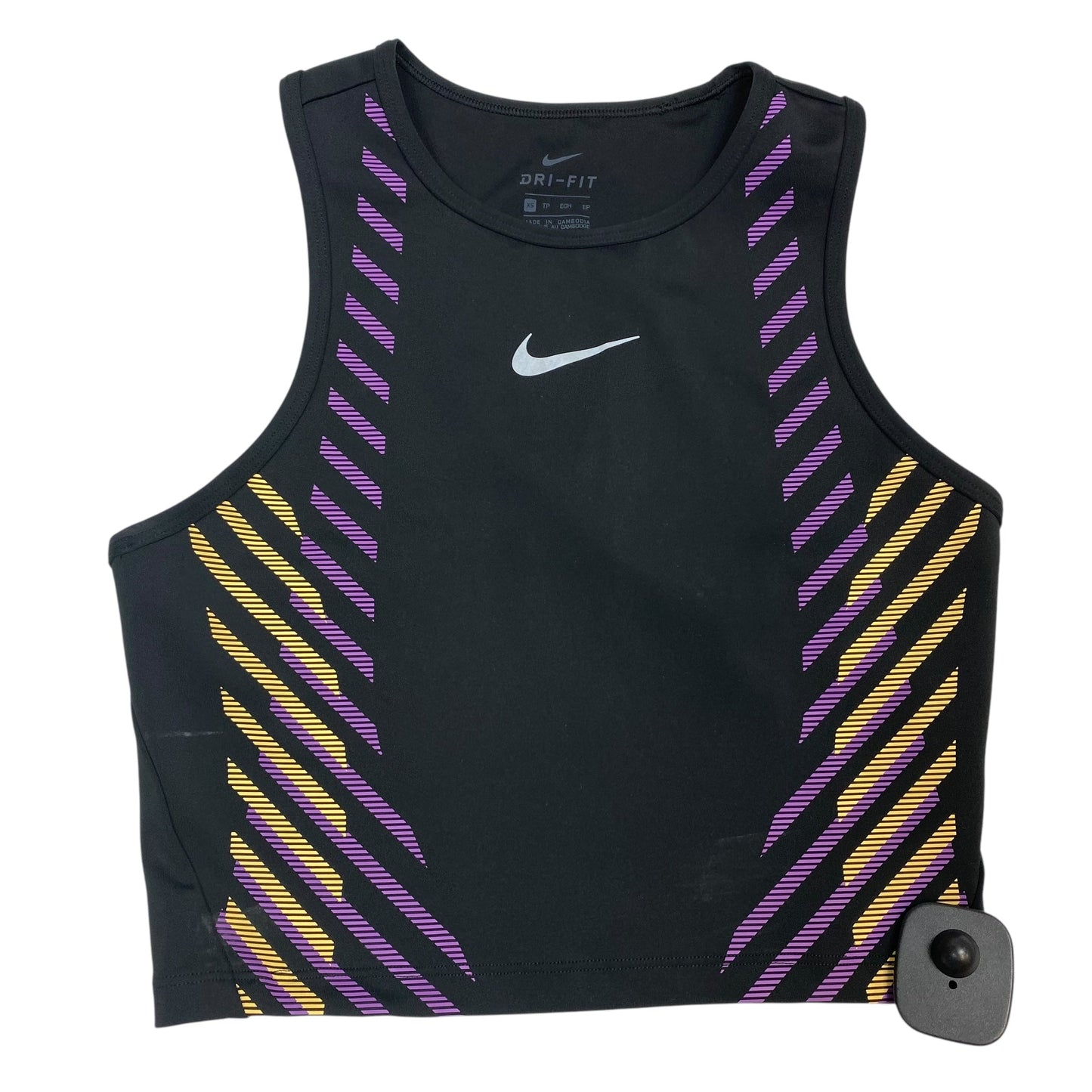 Athletic Tank Top By Nike Apparel In Black, Size:0