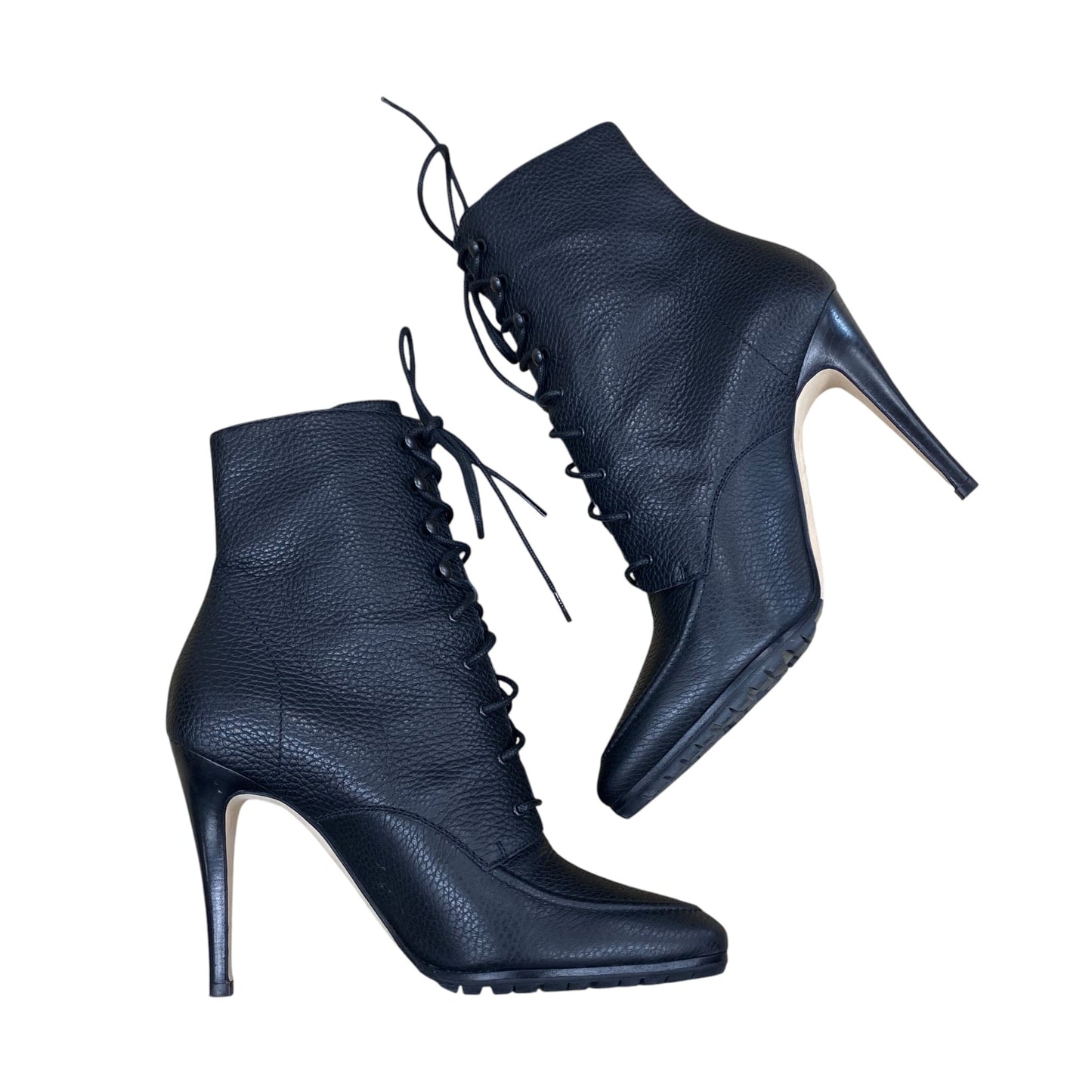 Boots Luxury Designer By Manolo Blahnik In Black, Size:8 (EU38)