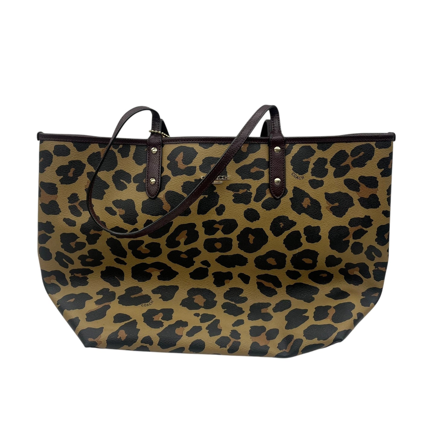 Tote Designer By Coach In Animal Print, Size:Medium