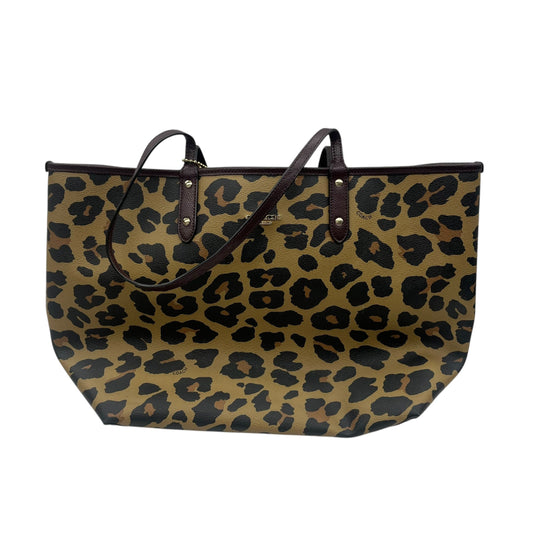 Tote Designer By Coach In Animal Print, Size:Medium