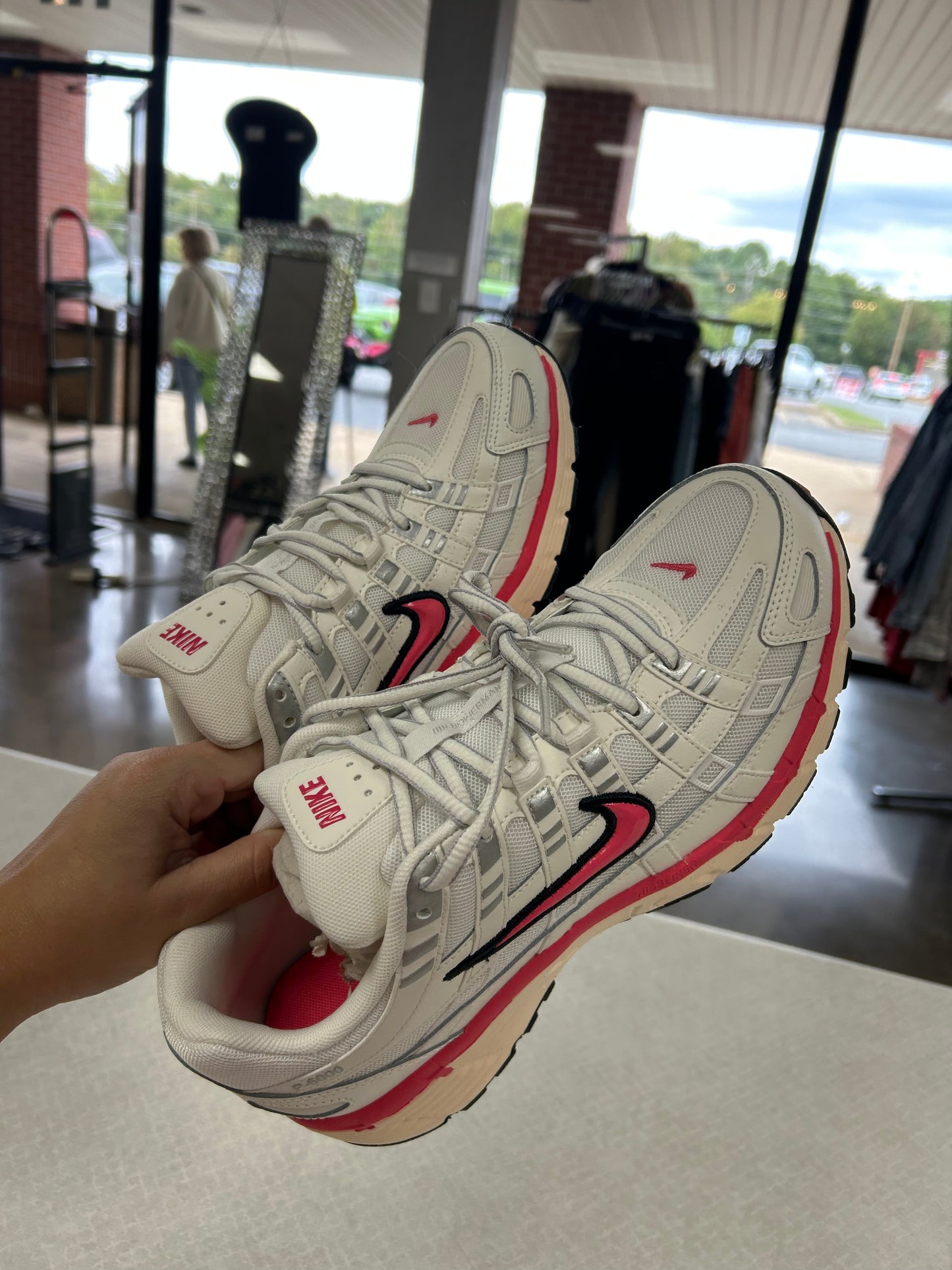 Shoes Athletic By Nike In Pink & White, Size:10.5