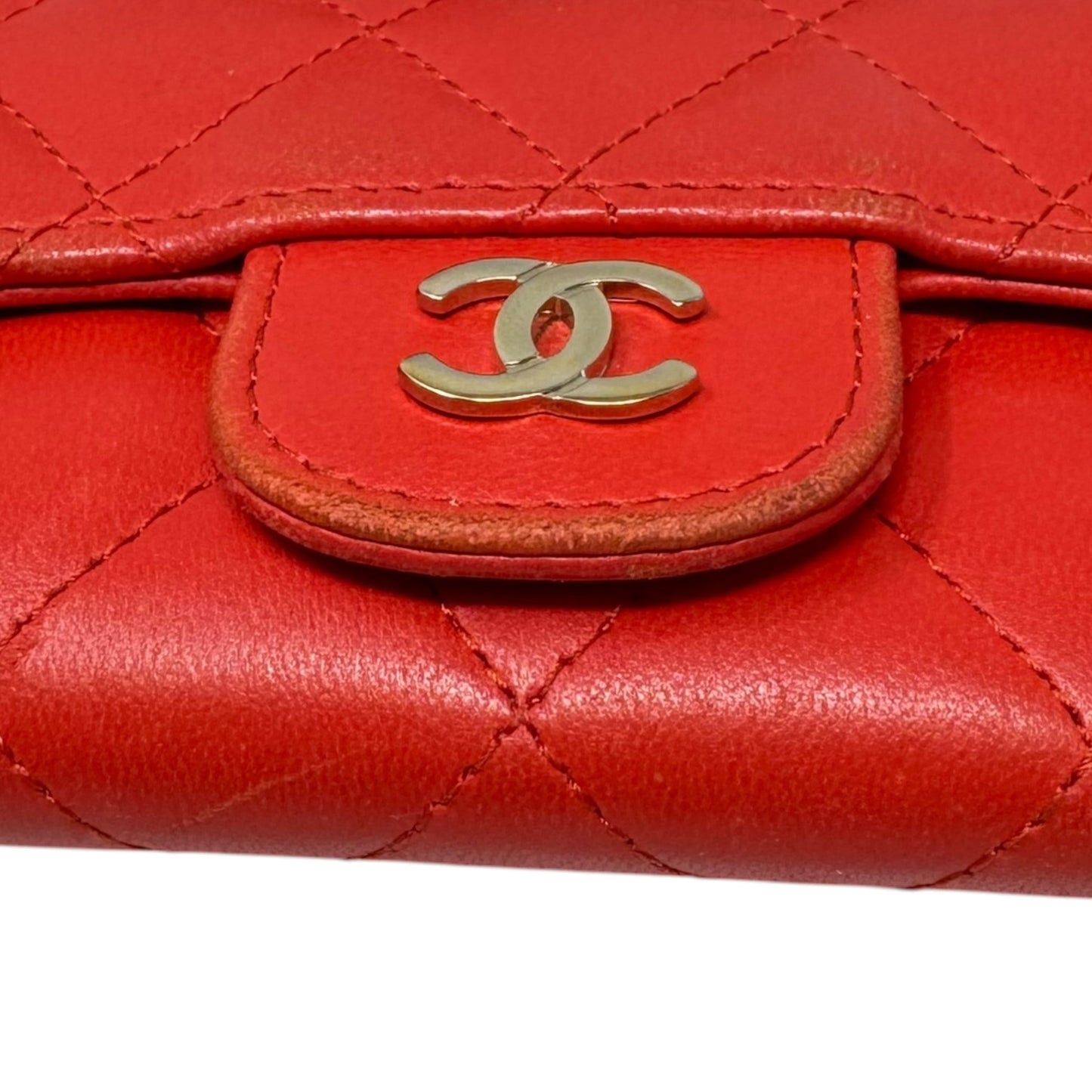 Matelasse Quilted Leather CC Cardholder Wallet Luxury Designer By Chanel, Size: Small