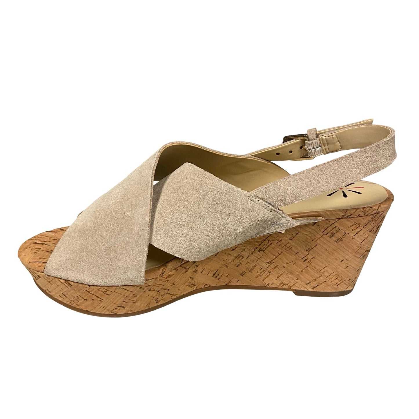 Sandals Heels Platform By Isaac Mizrahi Live Qvc In Cream, Size:8.5