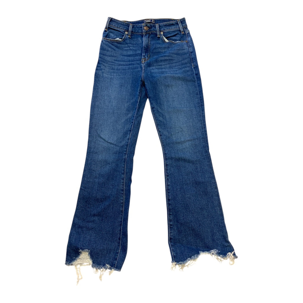 Jeans Cropped By Abercrombie And Fitch In Blue Denim, Size:2