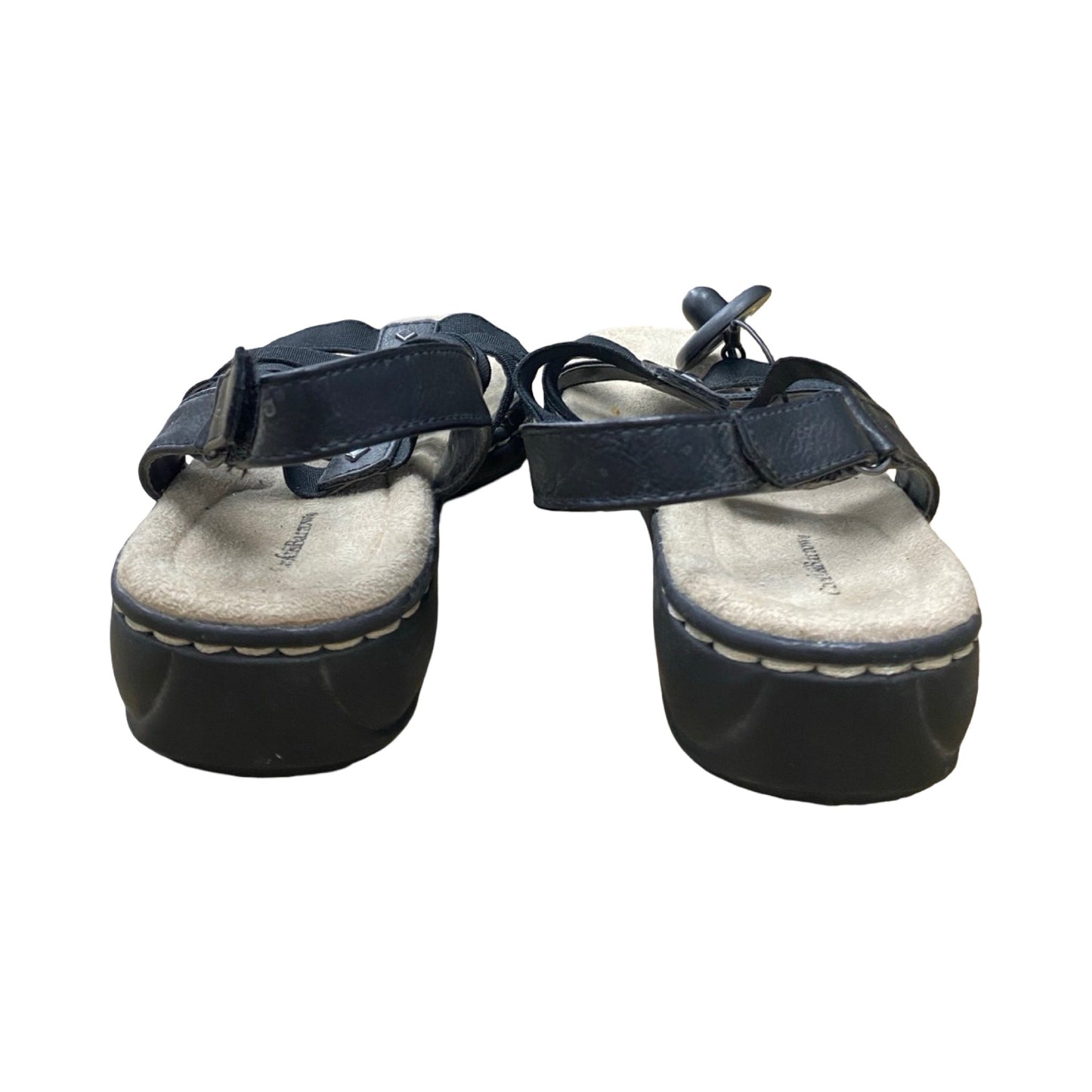 Sandals Flats By Croft And Barrow In Black, Size:6